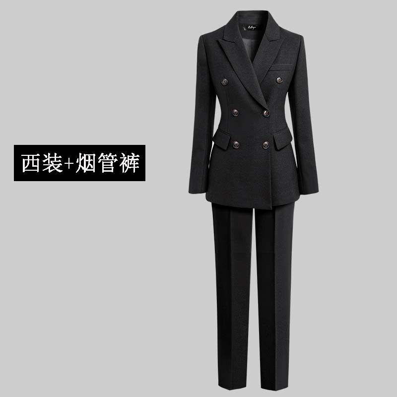 西装套装女2025新款春秋时尚气质高端职业西服外套阔腿裤通勤正装