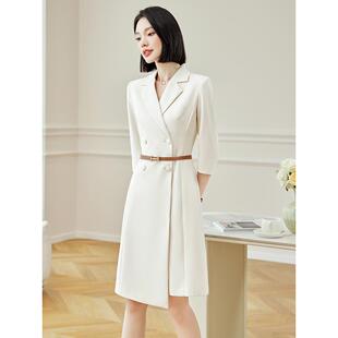 高端西装连衣裙女春夏正式场合气质职业高级感教师演讲主持人正装