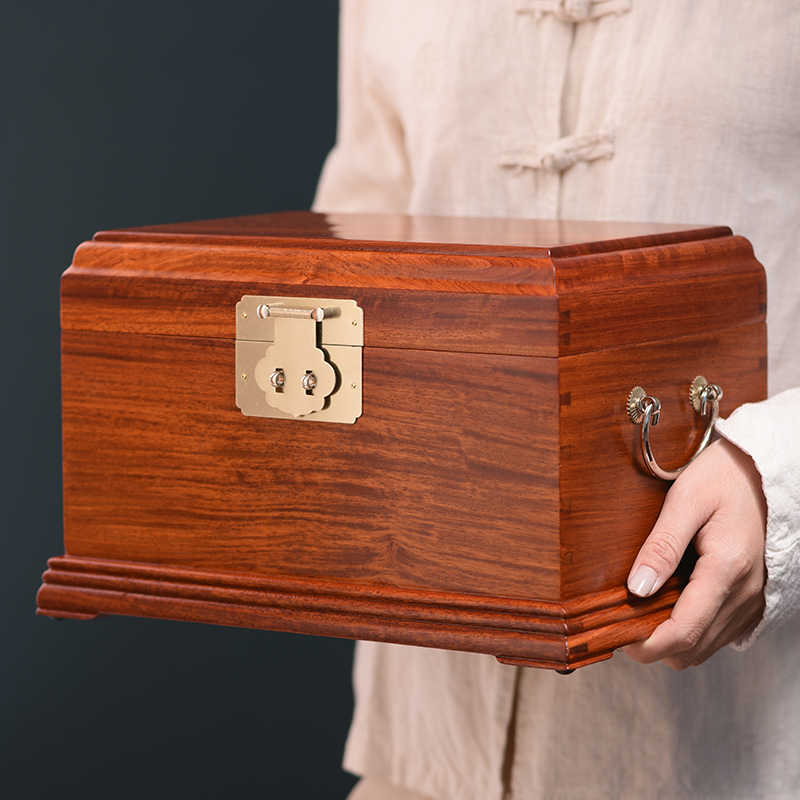 缅甸花梨珠宝首饰盒中国风红木