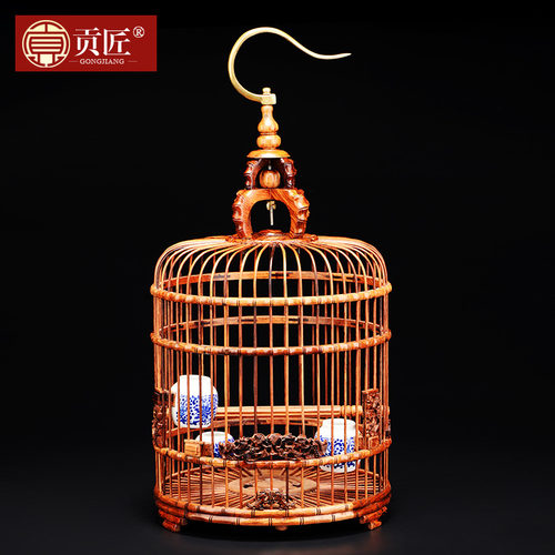 贡匠越南画眉红木鹦鹉笼子摆件