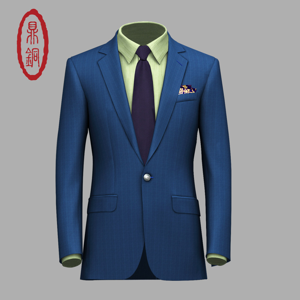 意大利马佐尼 marzoni 高端纯色羊毛蚕丝奢华面料西服套装定制男