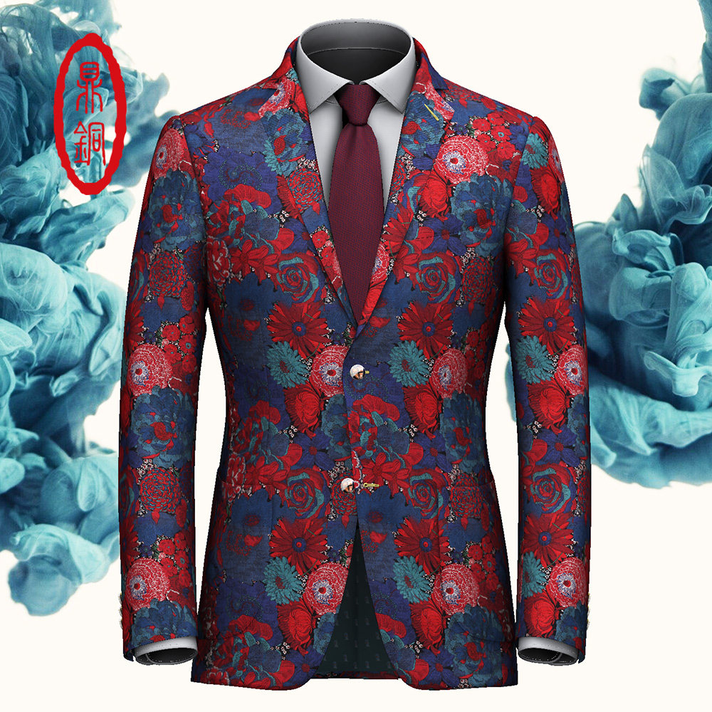 私人定制LIBERTY/利伯缇高端时尚花纹单西订做西装量身订做西服男