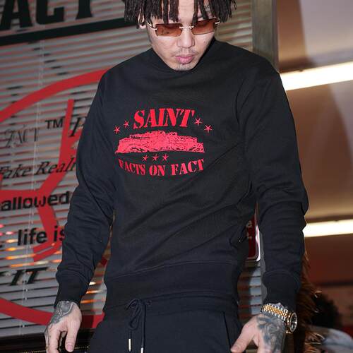 SNOWMAKERxTGFCLUB  25SS“SAINT”联名系列刺绣套头修身卫衣