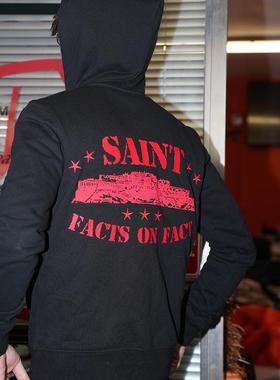 SNOWMAKERxTGFCLUB 25SS“SAINT“联名系列刺绣连帽卫衣卫裤套装