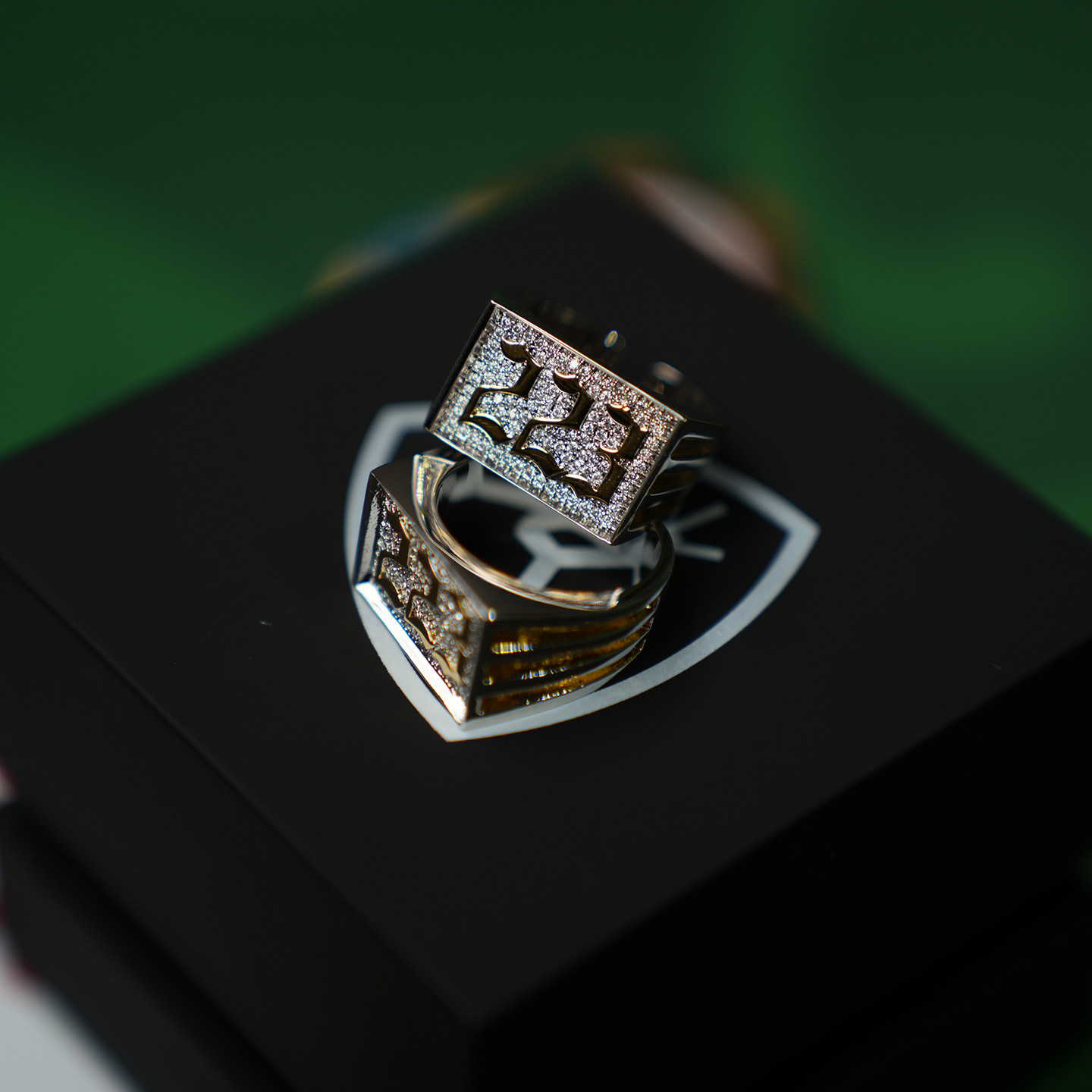 TGFCLUB 美式嘻哈街头周边223系列首饰镶钻莫桑钻通用可调节戒指