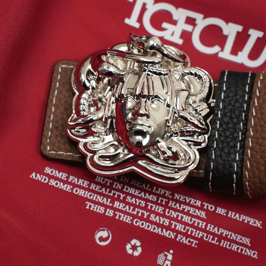 TGFCLUB 美式街头说唱CHIEF KEEF嘻哈街头百搭针扣真皮腰带皮带