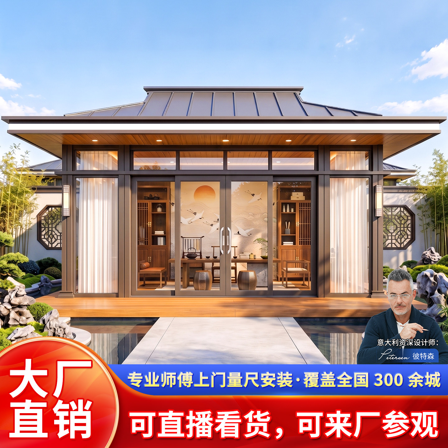 定制日式铝合金阳光房已装样板