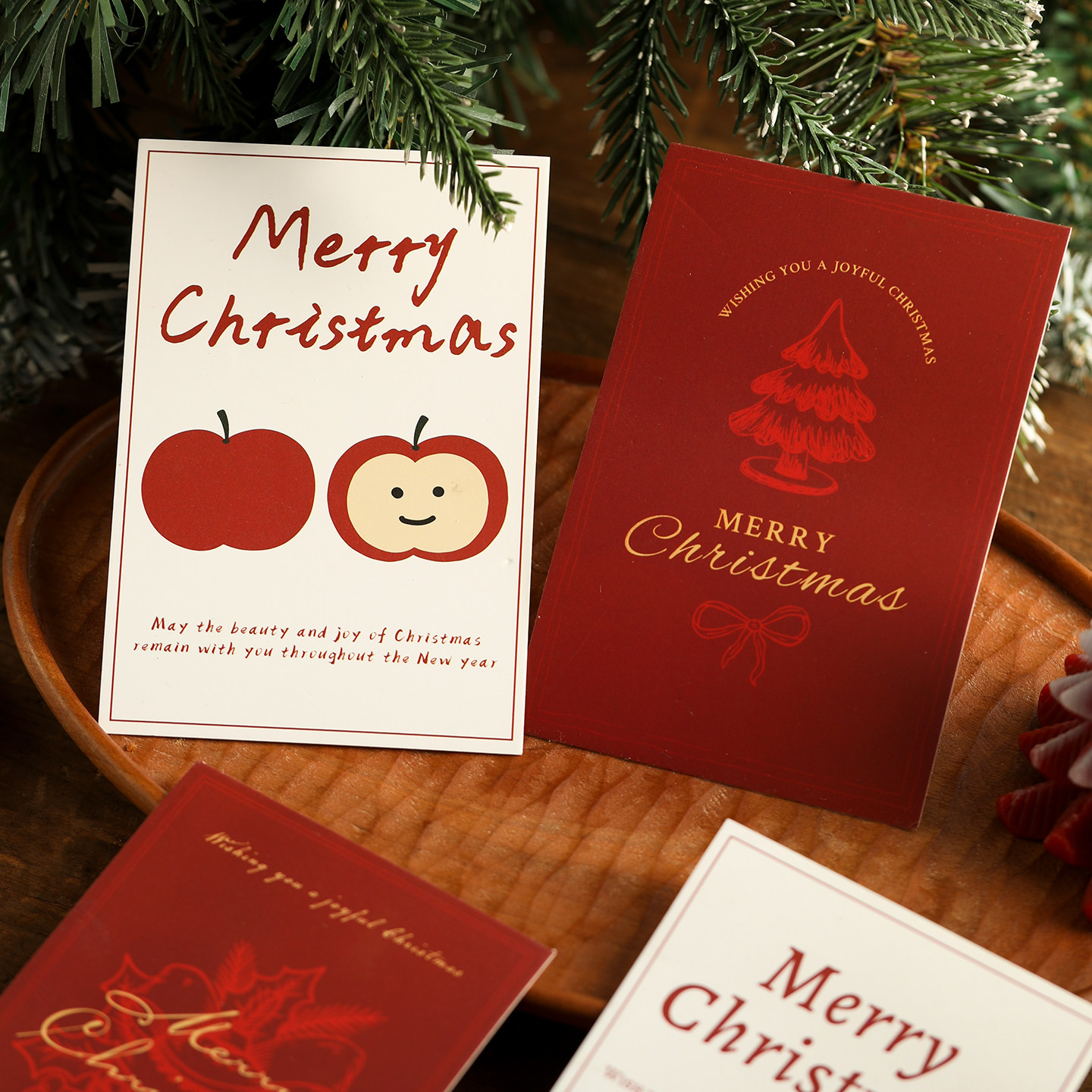 2025圣诞贺卡可爱卡片创意礼盒通用明信片可手写留言礼物盒小卡片
