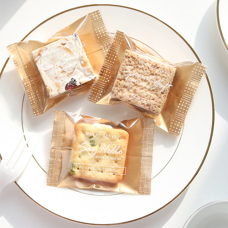 新年雪花酥包装袋子奶枣机封袋高档曲奇饼干烘焙点心圣诞节糖果袋