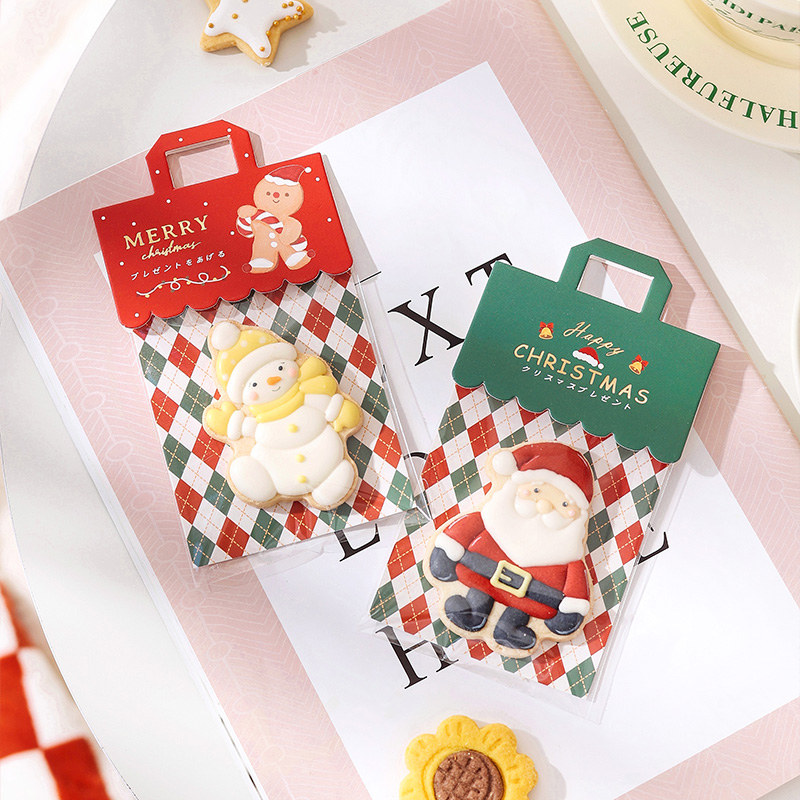 2025圣诞包装袋卡头饼干糖果袋子页眉卡片糖霜曲奇玛德琳烘焙点心