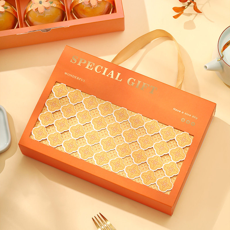 2025月饼包装盒4个6粒中秋手提高档鲜肉冰皮流心蛋黄酥礼盒空盒子