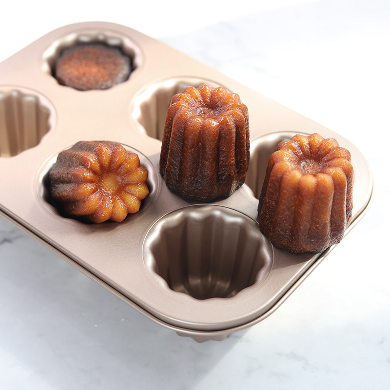 可露丽不粘模具法国天使之铃蛋糕甜点6连杯慕斯面包磨具烘焙工具