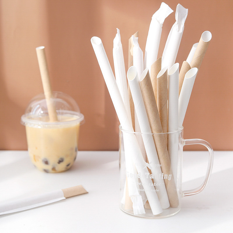 珍珠奶茶吸管一次性粗细单独包装环保可降解饮料瓶子大吸管食品级