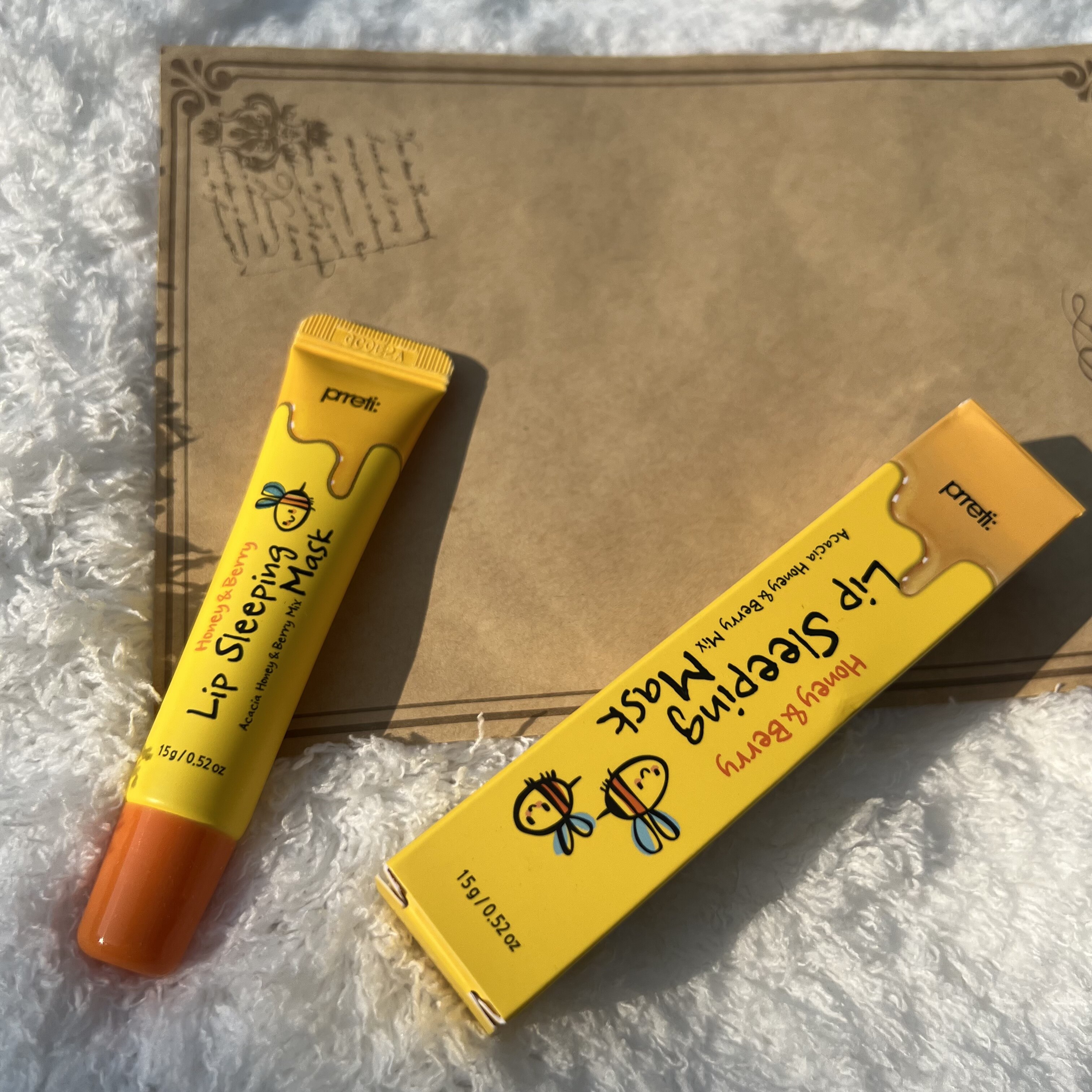 韩国prreti蜂蜜滋润唇膜睡眠唇膜15g补水保湿润唇膏