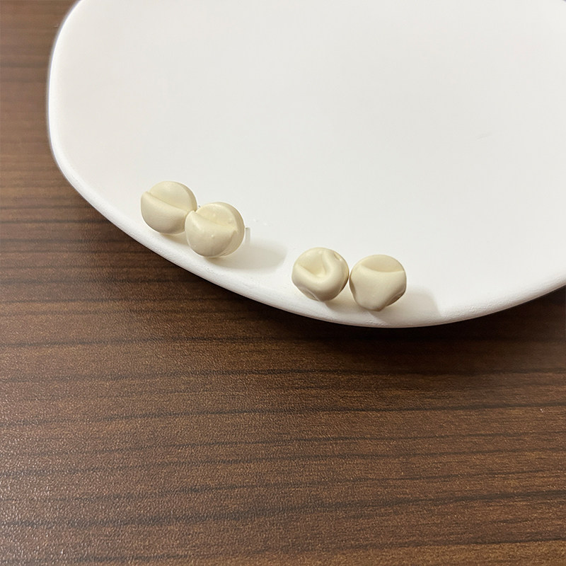 FEN纯手工褶皱设计感耳钉