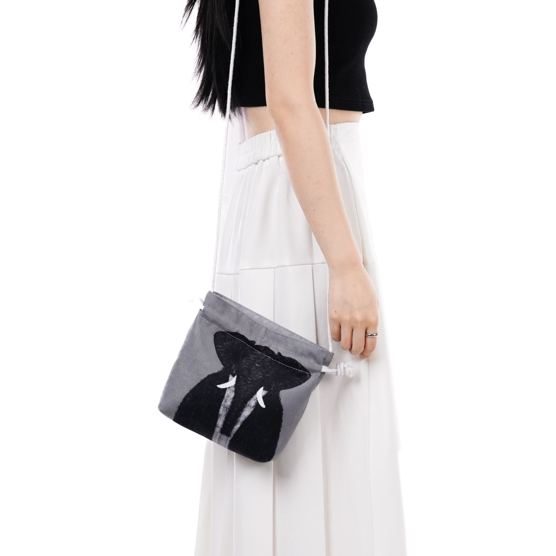 无则艺【长绳福袋包】大象抽绳小包休闲百搭印花环保轻便学生,箱包皮具/热销女包/男包,单肩包,淘宝优惠券,粉丝福利购,淘宝优惠卷