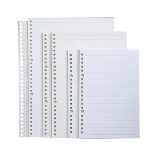 可得优多孔打孔活页本替芯分类讲义学习收纳考研A5网格20孔B5可拆卸26孔笔记本方格固定30孔内页扣环外壳格子