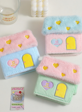 少女毛绒小屋A8磁吸相册一宫格拍立得卡册学生1寸2寸证件照收纳册