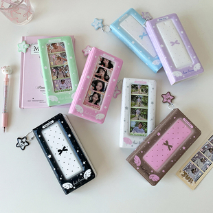 甜美少女翅膀星星人生四格卡册追星四联小卡收纳册长条大头贴相册
