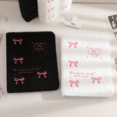 韩版 A4毛绒相册刺绣蝴蝶结九宫格追星卡册少女大号活页文件收纳册