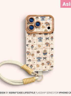 冬日小动物适用iPhone17Promax手机壳新款苹果16Pro液态硅胶挂绳网红ip13保护套12可爱软全包14pm女防摔15