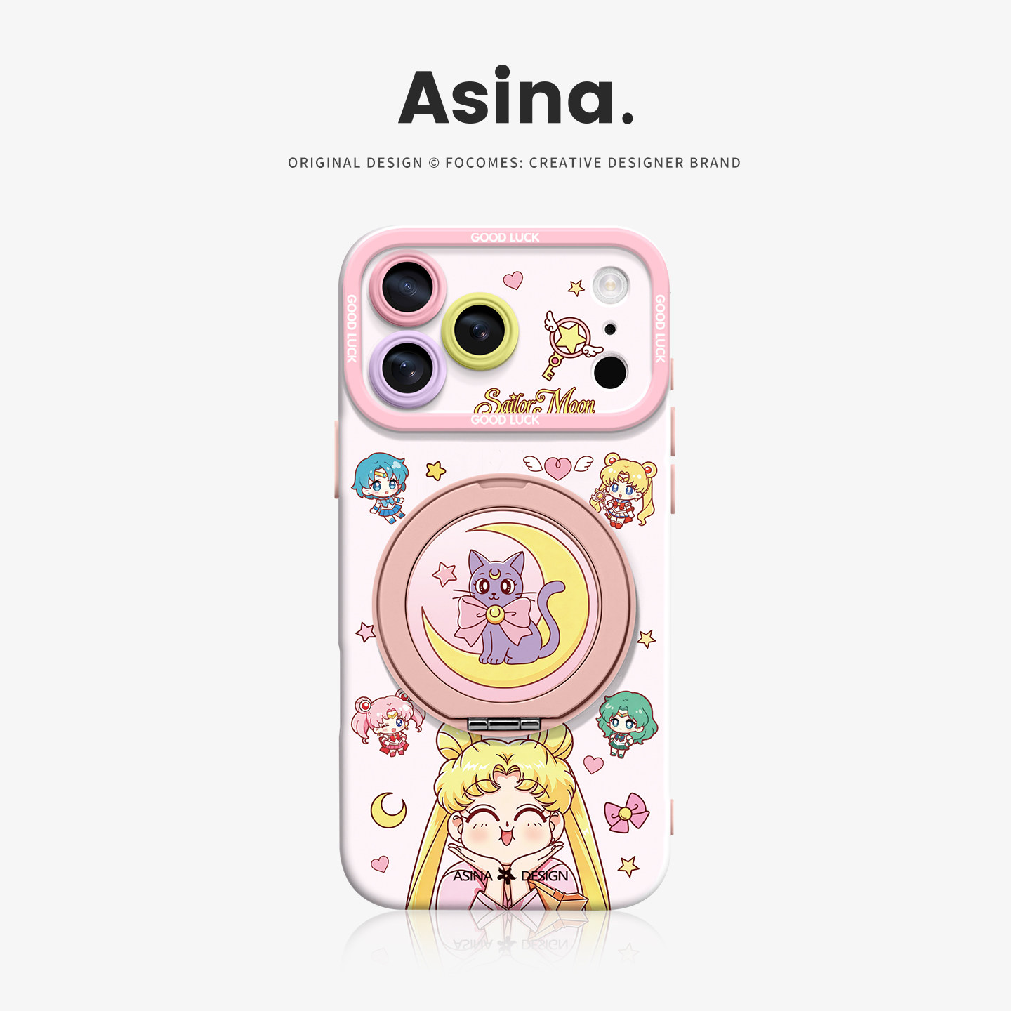 少女战士适用iPhone17Promax手机壳新款苹果16Pro磁吸带支架套Bo5液态硅胶支点ip15高级感14可爱13pm全包女