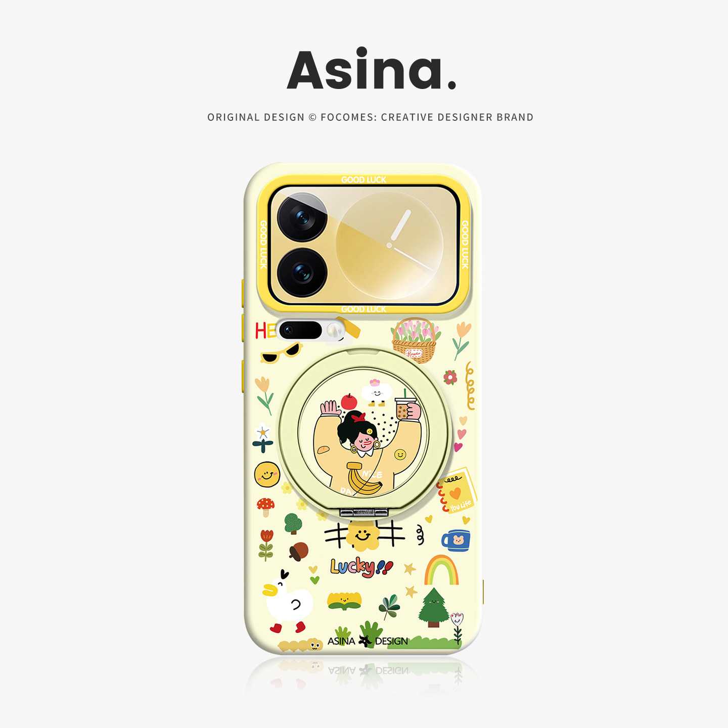 快乐无限适用小米17Promax手机壳磁吸带支架小米15pro套液态硅胶全包新款Bo5可爱14高级感女Ultra支点好看