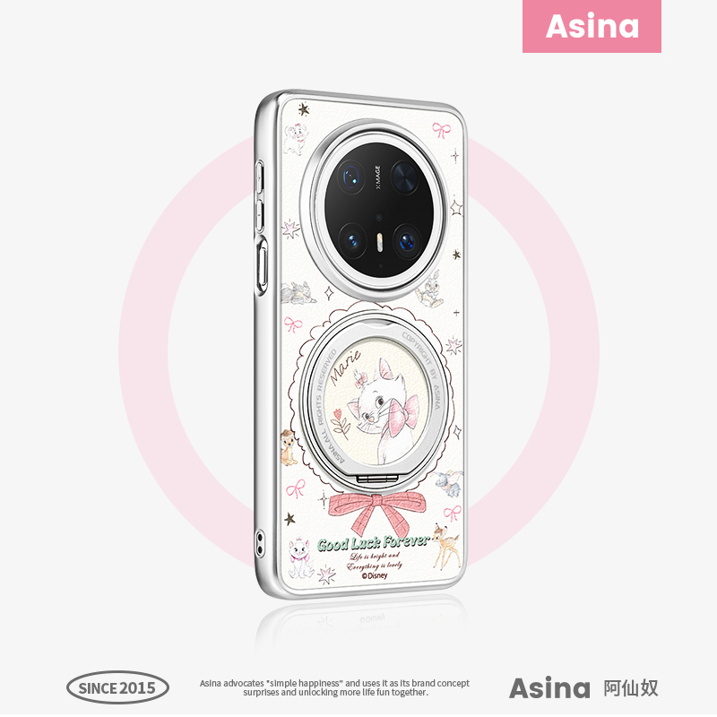 蝴蝶结玛丽适用华为Mate60Pro手机壳磁吸带支架新款mt70por+支点保护套高级感超薄好看的可爱mete60防摔全包