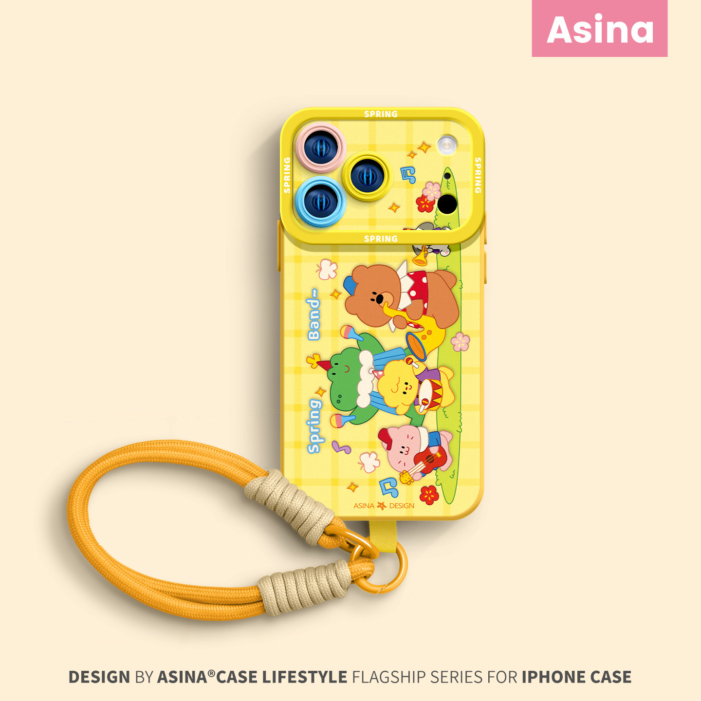 动物乐队适用iPhone17Promax手机壳新款苹果16Pro液态硅胶挂绳ip13保护套15超薄12可爱软全包14pm女卡通好看,3C数码配件,手机保护套/壳,淘宝优惠券,粉丝福利购,淘宝优惠卷