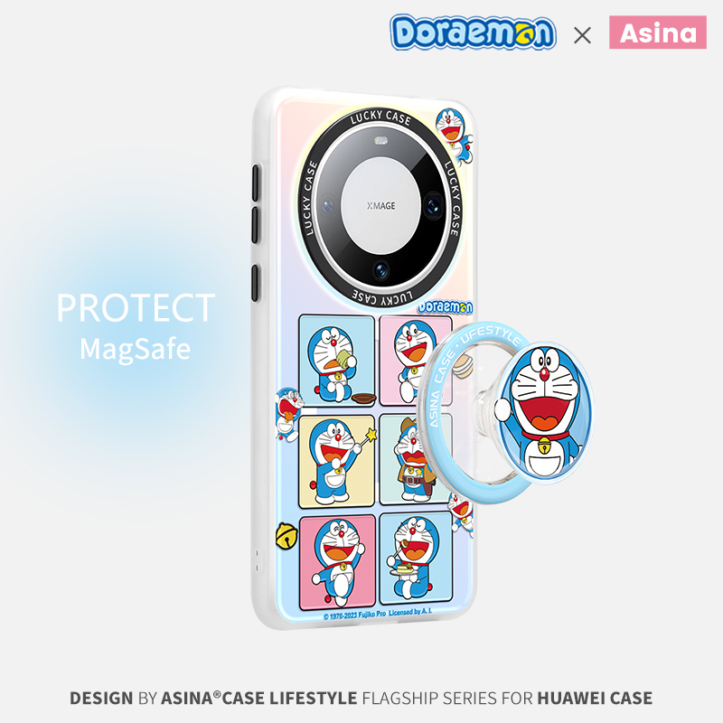 彩框哆啦适用华为Mate70pro手机壳磁吸新款mate60带支架保护套mt40e高级感爆款mete30全包防摔50por+创意可爱