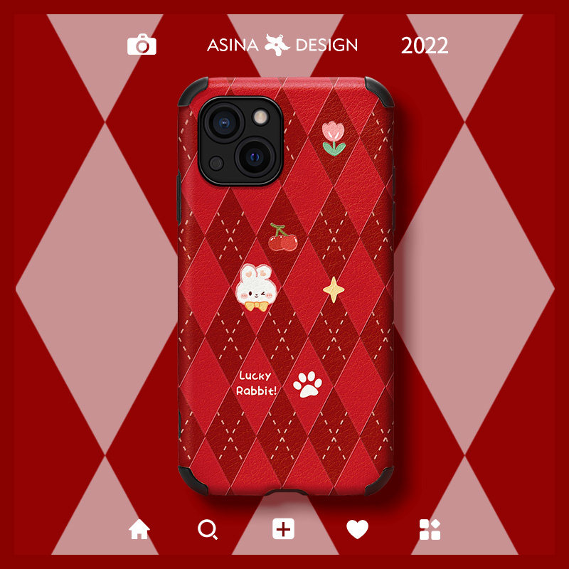 菱格兔适用苹果14/13手机壳