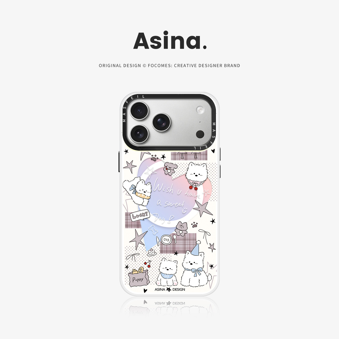 西高地日记适用苹果17Promax手机壳15磁吸支架iPhone16Pro保护套网红创意plus全包可爱14超薄13新款高级感12