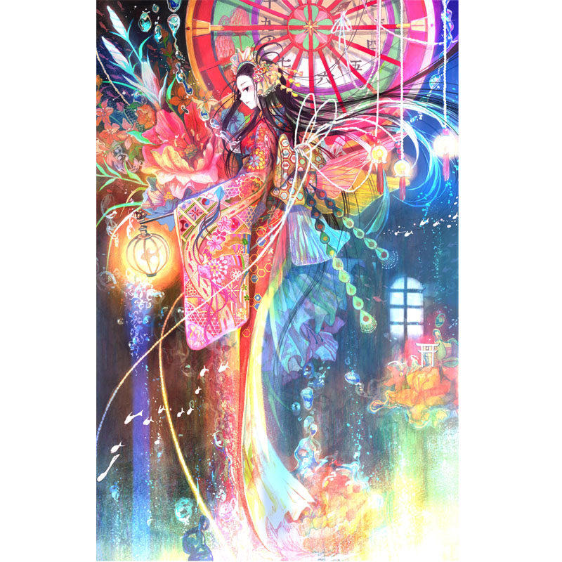 拼图500片1000片成人木质日本卡通动漫藤原 金鱼姬 礼物包邮