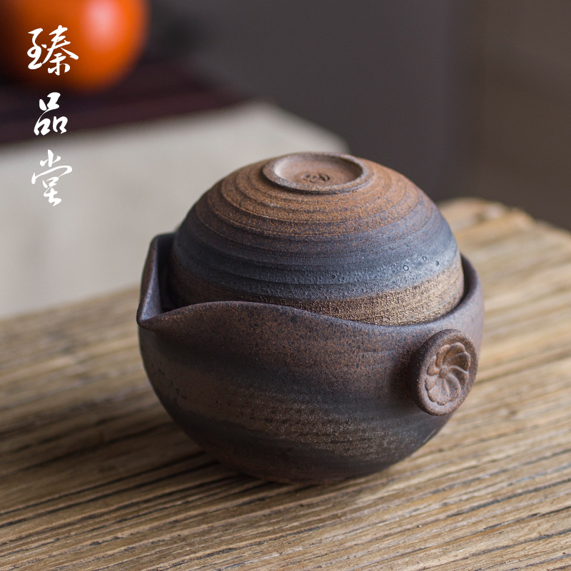 陶瓷2人日式便携一壶茶具套装