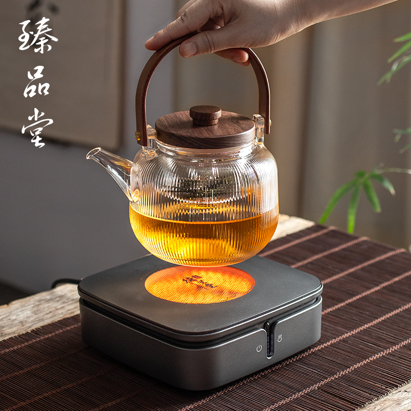 臻品堂电陶炉煮茶套装白茶煮茶器电磁炉专用煮茶壶新款玻璃烧水壶