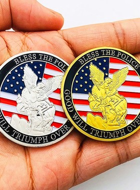 美国守护神镀金硬币金币把玩币