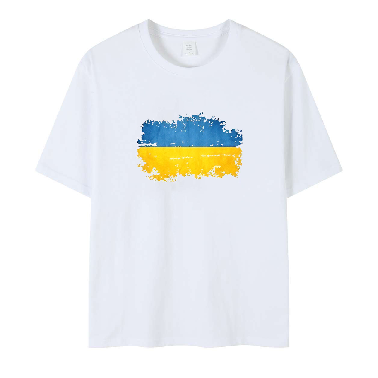 乌克兰t恤Ukraine标志国家队T恤短袖男女圆领纯棉上衣服宽松休闲