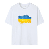 乌克兰t恤Ukraine标志国家队T恤短袖 男女圆领纯棉上衣服宽松休闲