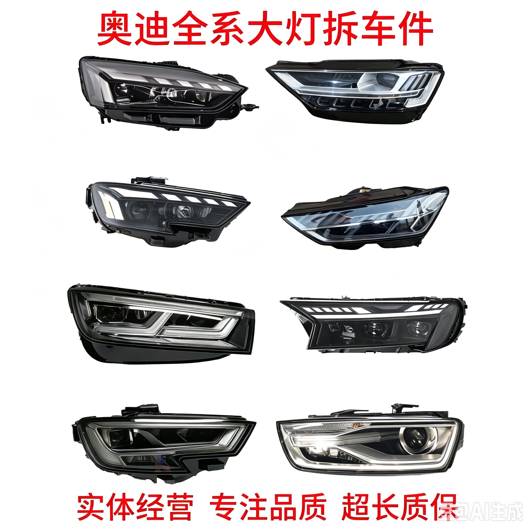 适用奥迪A6L A4L A5 A7 A8 Q5 Q7 Q3 A3 RS5大灯总成原装拆车配件