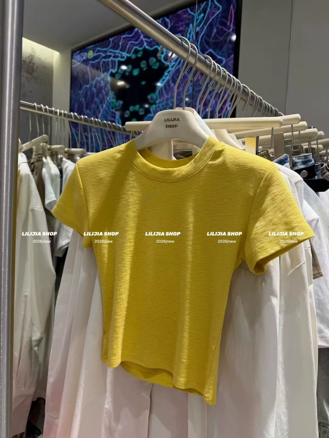 2026新款韩版气质显瘦百搭宽松圆领短袖T恤女修身短款上衣