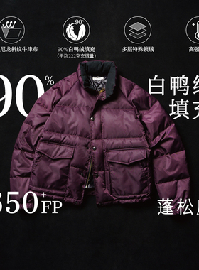 SUPERTOFU高充绒量耐磨耐穿锁温蓄热内层90白鸭绒立领羽绒服AW25