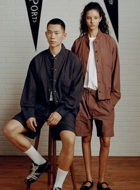 SUPERTOFU 透气肌理感 耐磨耐穿 尼龙按扣棒球夹克 SS25