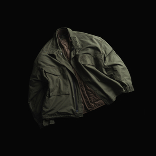 双口袋工装 SUPERTOFU 宽松短款 M65改良 夹克 水洗做旧