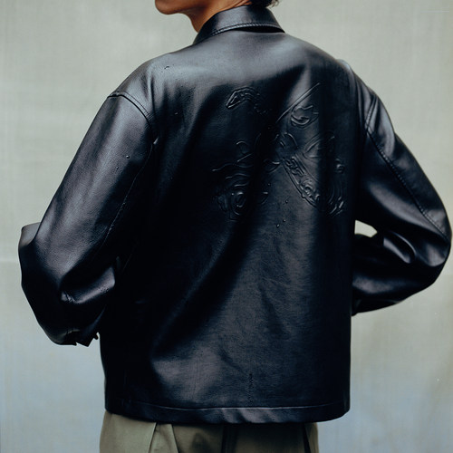 SUPERTOFU玫瑰萨克斯皮衣