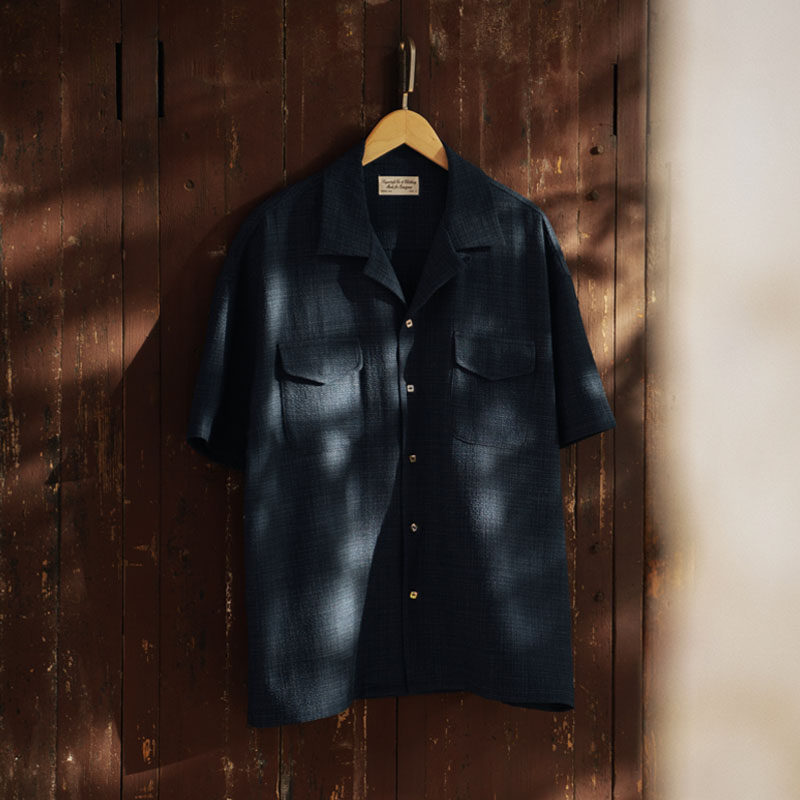 SUPERTOFU方形贝壳扣 双口袋 泡泡纱 古巴领短袖衬衫 SS25,男装,衬衫,淘宝优惠券,粉丝福利购,淘宝优惠卷