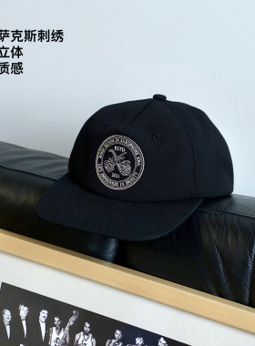 SUPERTOFU玫瑰萨克斯刺绣 复古质感 帽型立体 棒球帽平檐帽休闲帽
