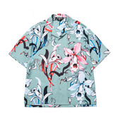 清仓特价 SUPERTOFU 融合花卉图案 夏威夷ALOHA短袖 衬衫