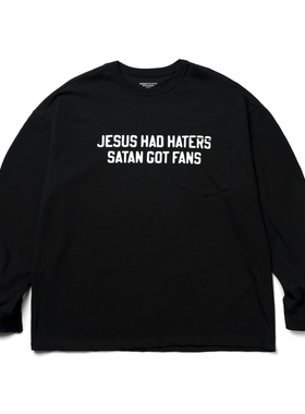 SUPERTOFU(SPTF) AW24 人无完人 标语印花 主题图案唛头 长袖T恤