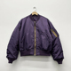 MA1夹棉夹克 SUPERTOFU Bomber外套 暗紫色 银灰色 撞色点缀 短宽