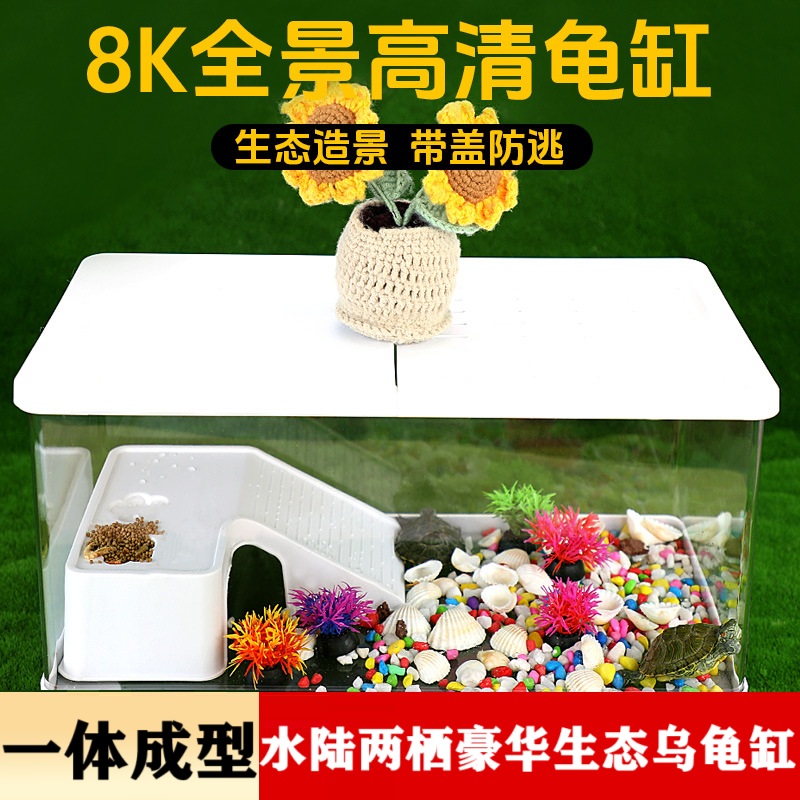 亚克力生态乌龟缸造景